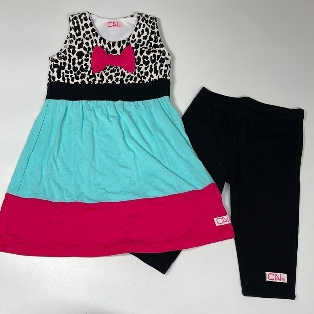 NEW Girls Matching Mommy & Me Dress with Matching Leggings Animal Print